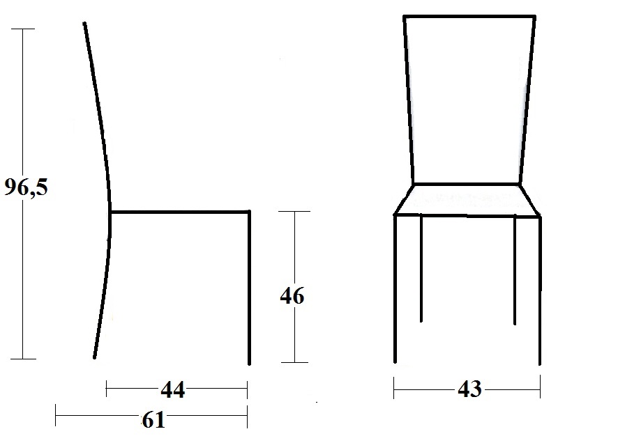 Krzesło POLONIA wymiary
